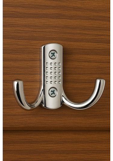 Noktalı Portmanto Vestiyer Duvar Dolap Elbise Askısı Krom Metal Mobilya Kapı Askılığı Askılık 5 Adet Krom