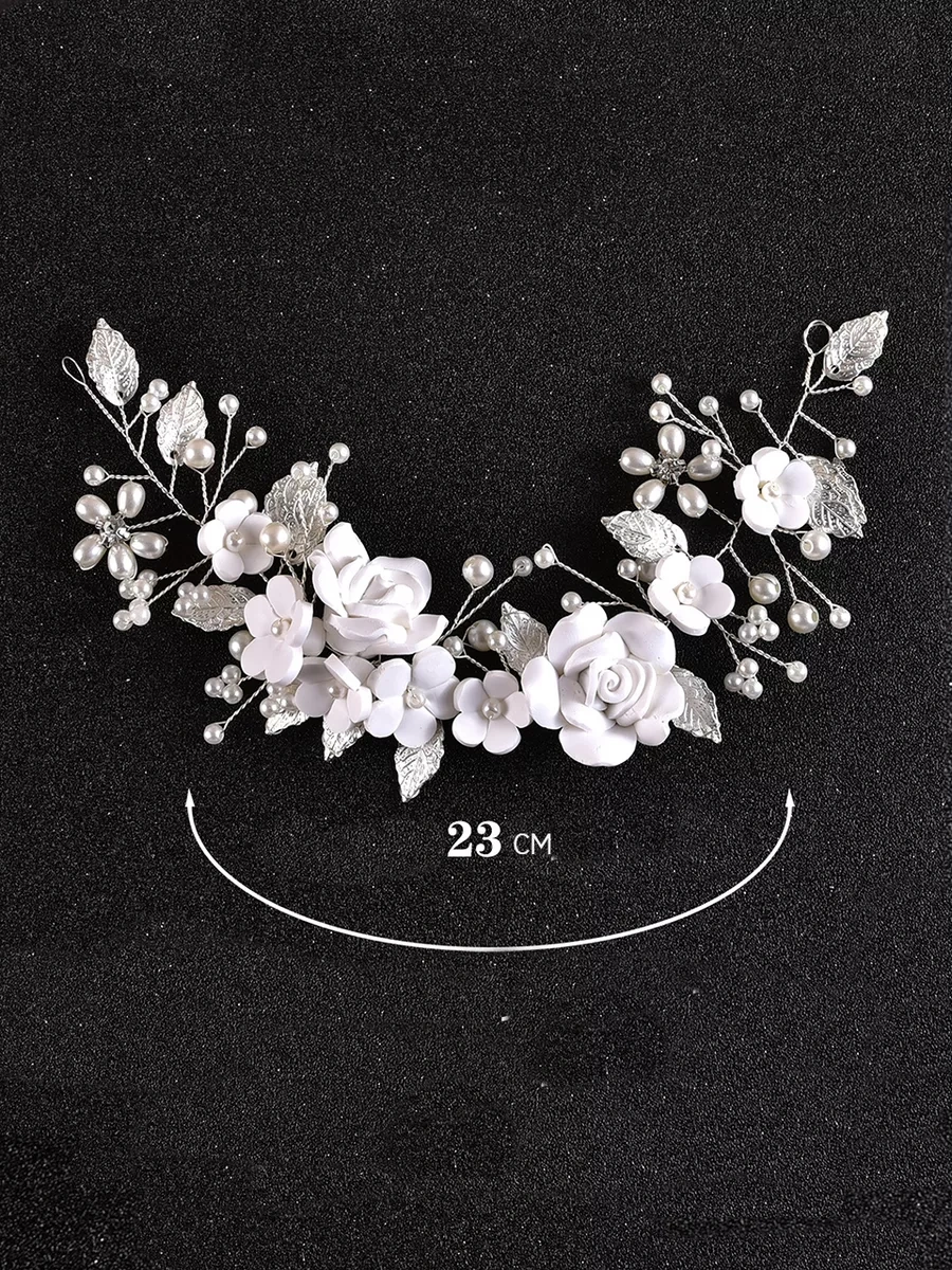 Bıjuteks Saç Taçları Düğün 91635896 Kırmızı-Beyaz