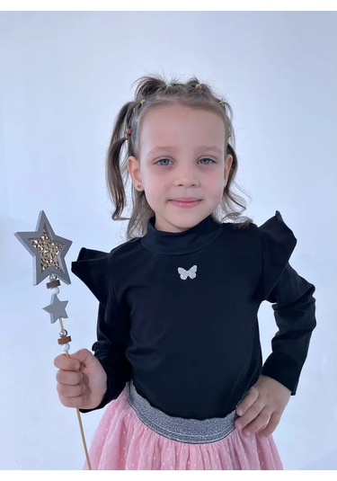 Baby Roo Kız Çocuk Uzun Kollu Top Çevrim İçi Satış Özel Tasarım, Bol Kesim, Bol Pantolon, Bol Etek. 177413335 Siyah