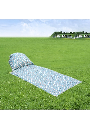 Homyl Baş Destekli Piknik Örtüsü Çim Yürüyüşü İçin Mavi 85x210cm Mavi