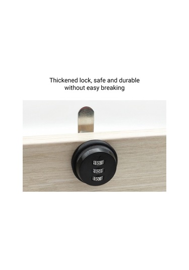 Qingmipy Xt20 Üç Basamaklı Kombinasyonlu Kilit - Anahtarsız Yeniden Ayarlanabilir - Çekmece, Dolap, Dosya Kabineti İçin Gümüş Rengli Çelik Kilit