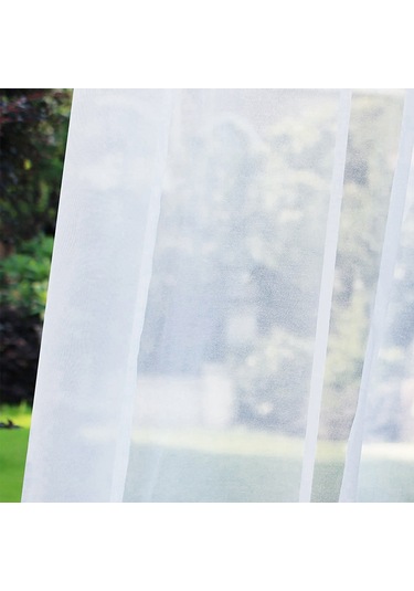 Teltree Tekli Beyaz Perde - Su Geçirmez & Uv Koruyucu, Poliester, Delikli Montaj, 132x183 Cm, Ev Ve Dış Mekan Uygun Beyaz