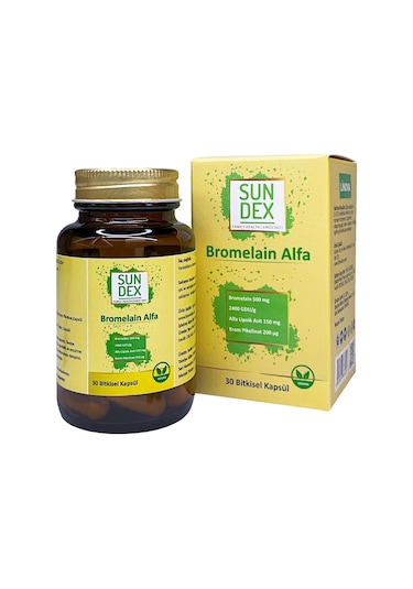 Sundex Bromelain Alfa 30 Bitkisel Kapsül