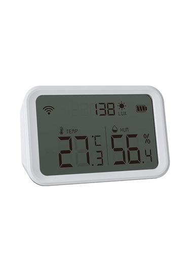 Neo Nas-th02b Çok İşlevli Sensör Tuya Zigbee Işık Yoğunluğu Algılamalı Akıllı Sıcaklık Ve Nem Dedektörü