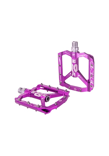 Teltree Hafif Alüminyum Bisiklet Pedalları - Kaymaz Tabanlı, Rahat Ve Dayanıklı Mor