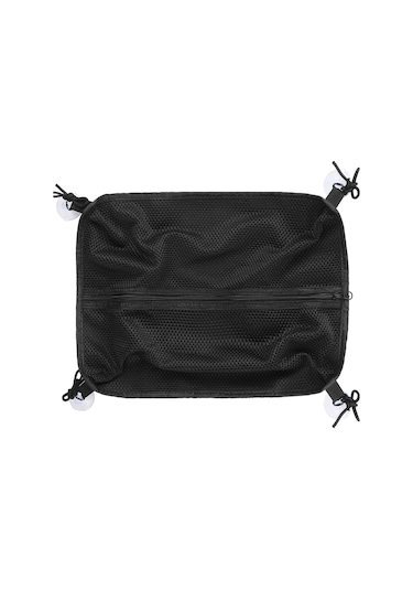 Vkemall Sup Aletleri İçin Nefesli Ağ Desenli Depolama Çantası - 4 Emme Çubuğuyla Tahta Tutucu - 39.5x29.5cm