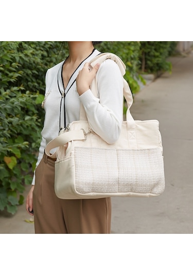 Cbtx Taşınabilir Pamuk Kanvas Gezi Omuz Kedi Çantası Bej