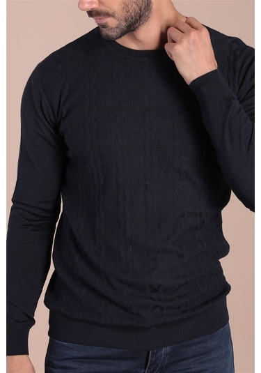 Ferraro Bisiklet Yaka Superfine Yün Kazak - Lacivert Lacivert (490434032) Lacivert