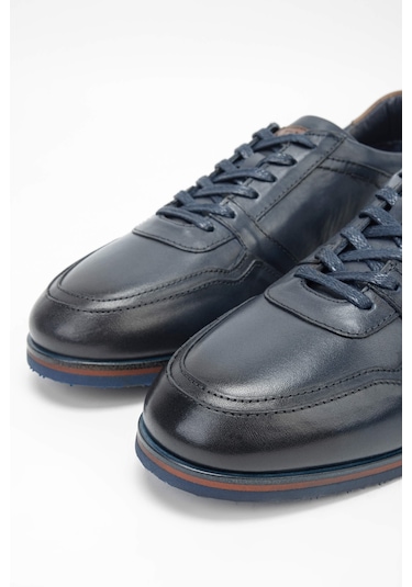 Tamer Tanca Erkek Hakiki Deri Lacivert Casual Ayakkabı 987 080 Erk Ayk Sk23/24 Lacıvert Lacivert