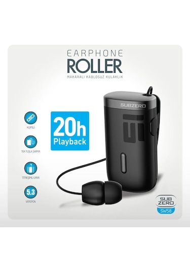 Subzero SW58 Makaralı Bluetooth Kulak İçi Kulaklık