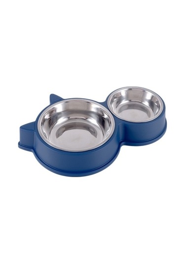 Dm Cbtx Pet Kedi Kulakları Paslanmaz Çelik Çift Kase, İkili Kase Seti