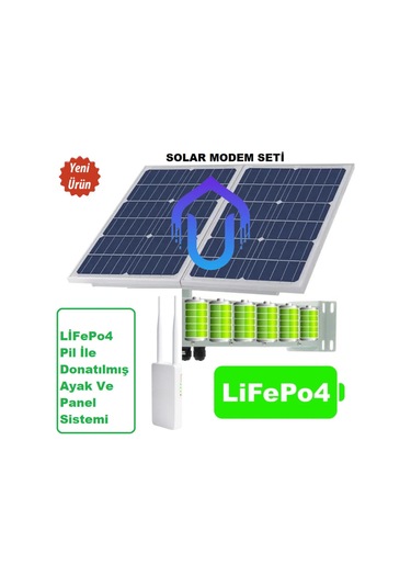 Güneş Enerjili Sim Kartlı Dış Mekan Wıfı Modem Seti