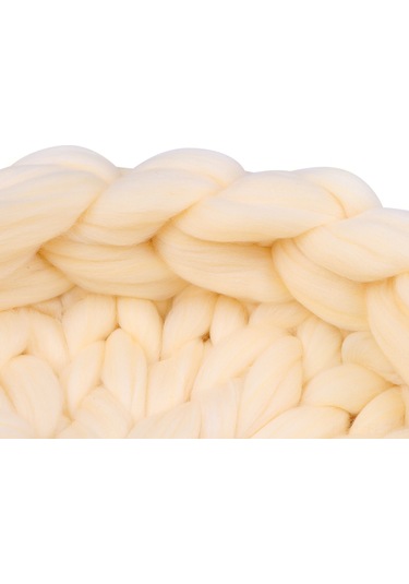 Lemestar Yeni Doğan Fotoğrafı İçin El Dokuma Battaniye - Yumuşak, 35cm Çaplı, Süt Beyazı - Bebek Büyüme Hatırlatıcı Fotoğraf Propsu Beyaz