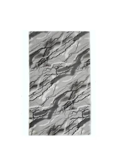 Prizma Halı Marble Peluş Halı Gri Düz Kesim