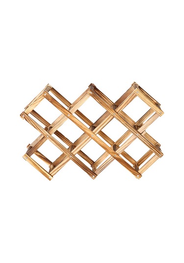 Hangfox Ahşap İçki Rafı, Gökyüzü Ağacı Malzemesi, Yaratıcı Katlanabilir Tasarım, Beş Şişelik Kapasite, Ev Dekorasyonu, Dayanıklı Kullanım