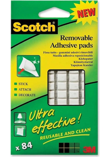 3M Scotchr Fıx01 Yapışkan Kareler Sakız Yapıştırıcı