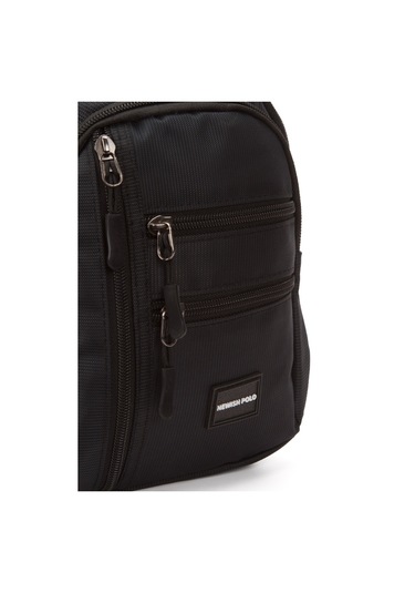 Newish Polo Erkek Kumaş Usb Kulaklık Çıkışlı Bodybag Göğüs Ve Omuz Çantası New172 - Siyah