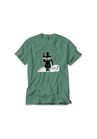 Call Of Duty Silhouette M3 Yeşil Tişört Yeşil