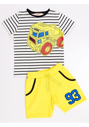 Denokids 93 Truck Erkek Çocuk Şort Takım Çok Renkli