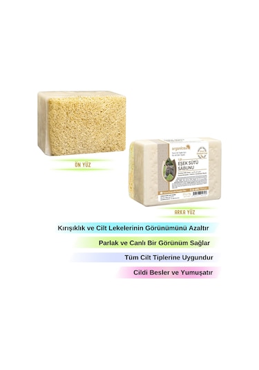 Organicsun Doğal Kabak Lifli Eşek Sütü Sabunu 120 G