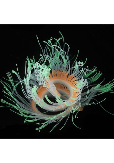 Sones Akvaryum Balık Tankı Peyzaj Dekorasyonu Silika Jel Simülasyon Yazılımı Mercan Floresan Anemon, Boyut: 50cm