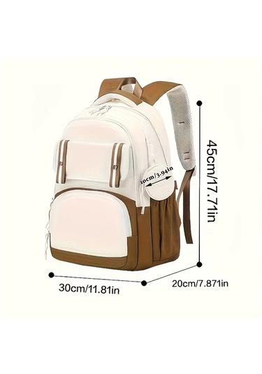 Wangxi Disney Minnie Mouse Sırt Çantası E Sku Özel İsim Ayarlanabilir Askı Hafif Rahat Tablet Bölmeli Büyük Kapasite Günlük Kullanım Seyahat Tatil Hediyesi 40g Geo Black