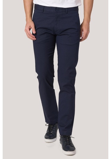 White Stone 2025-k P1046 Zaha Gabardın Keten Pantolon Laci Lacıvert