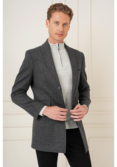 Ka 084 Slim Fit Antrasit Spor Kaban Antrasit