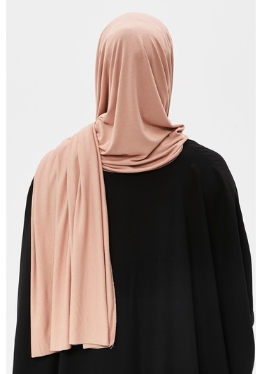 Tesettür Penye Şal Düz Bej