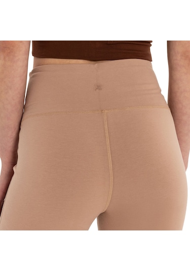 Inguz Roll Up Flare Toparlayıcı Yoga Pantolon Bej