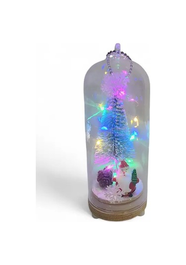 Hedea Yılbaşı Işıklı Noel Baba Fanus Çok Renkli