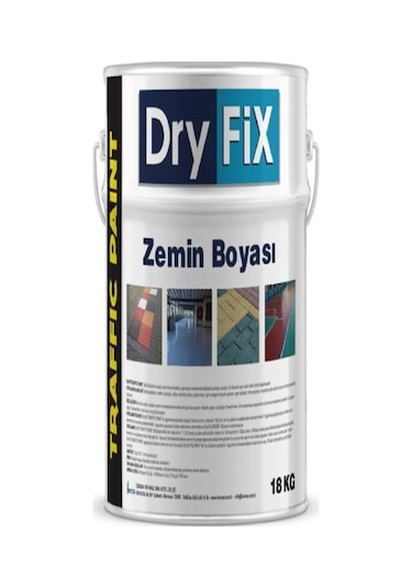 Dryfix Traffic Paint Zemin Boyası 18 Kg Ral 9005 Siyah