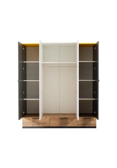 setaymobilya Relax Genç Odası 4 Kapaklı Dolap , Relax Gardırop