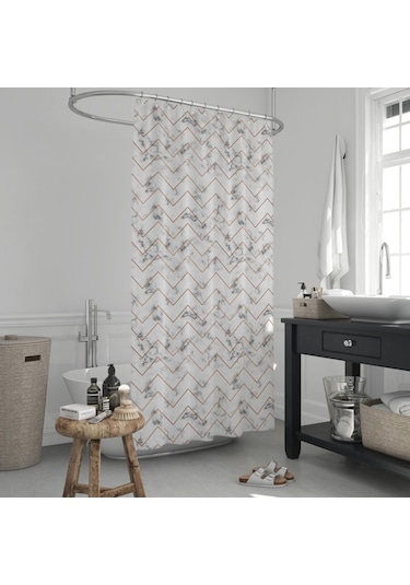 Jackline Duş Perdesi 5705 Model Çift Kanat 2X110X200 Cm Çok Renkli