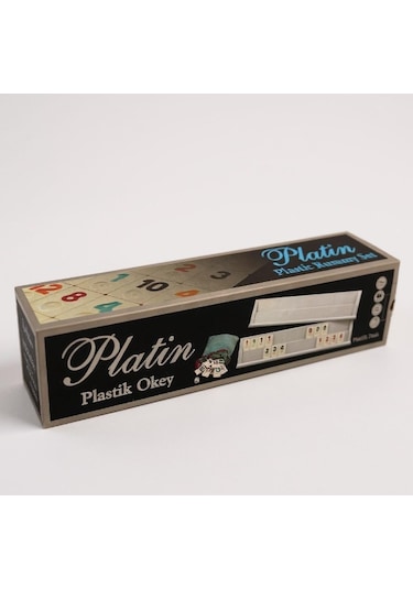 Platin Plastik Okey Takımı - Taş Torbalı 4 Lü Takım Seti