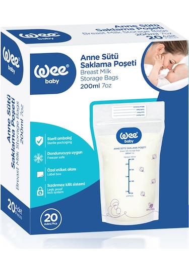 Anne Sütü Saklama Poşeti 20'li