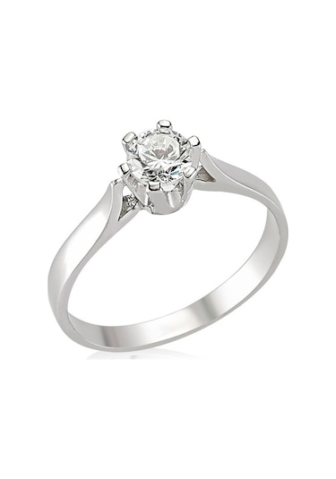 Gümüş Tektaş Yüzük Sevgiliye Hediye Wsr30