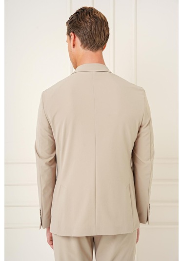 C 680 Slim Fit Bej Spor Ceket Bej
