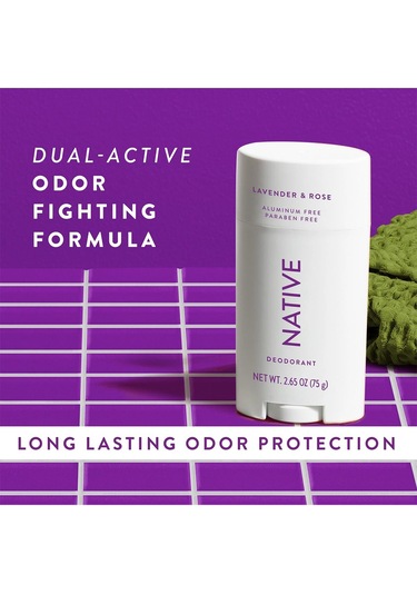 Native Lavender & Rose Alüminyumsuz Stick Deodorant 75gr