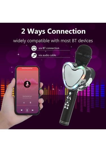 Reedark Kablosuz El Mikrofonu - Usb Şarjlı, Parti Ve Ev Kullanımı İçin Taşınabilir Mikrofon Hoparlör