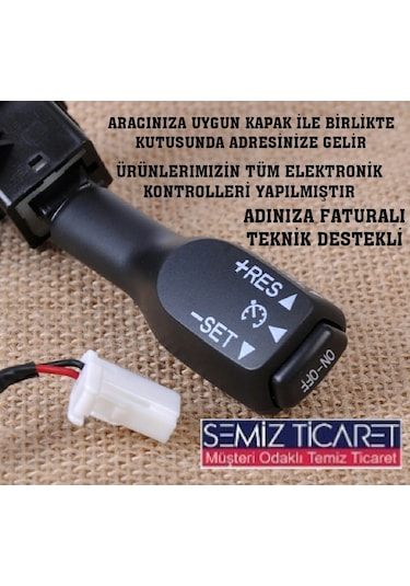 Esemiz 2014 1.33 Life Corolla Uyumlu Hız Sabitleme Kolu Kapaklı Set