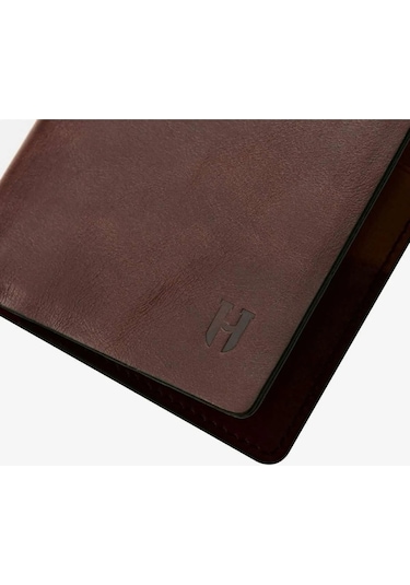 Dayton Hakiki Deri Kahve Plus Color Erkek Ince Tasarım Çok Bölmeli Rfid Korumalı Cüzdan Kahverengi
