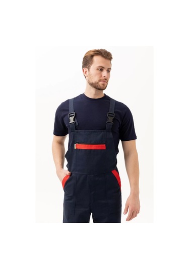 İş Güvenliği Tulumu Koyu Detaylı Gabardin Nandina Bahçıvan Tulum Konforlu Şık Kıyafeti