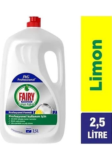 Fairy 2,5 L. Sıvı Bulasık Deterjanı Profesyonel