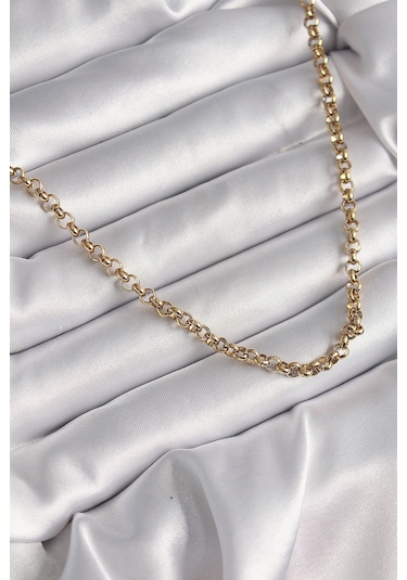 Gold Renk Kadın Kolye - Ebj250113w30608 Bakır