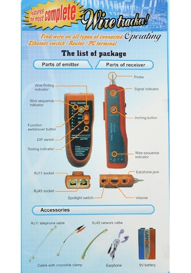 Alfais 5061 Kablo Network Elektrik Kablosu Bulucu Test Bili Bili Cihazı