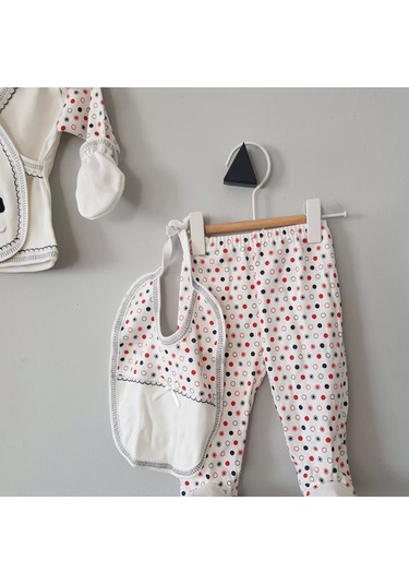 Erkek Bebek Kutulu Tavşan 5li Zıbın Seti Çok Renkli