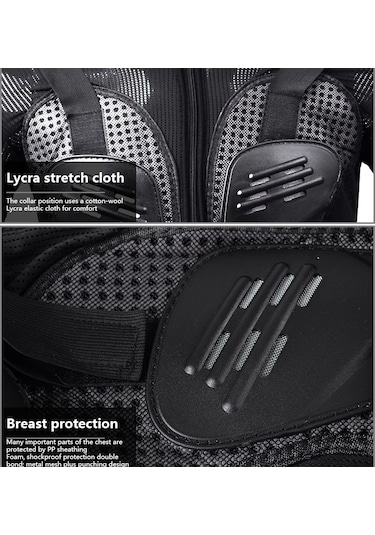 Hayalet Yarış F060 Motosiklet Zırh Takım Sürme Koruyucu Dişli Göğüs Koruyucu Dirsek Pedi Düşme Koruma Takım Elbise, Boyut: Xl Kırmızı