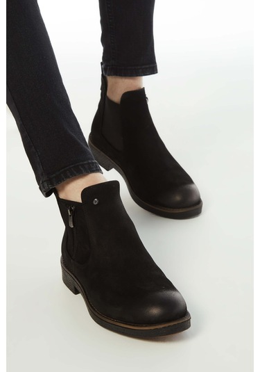 Tamer Tanca Erkek Hakiki Deri Siyah Nubuk Casual Bot 572 1727 B ERK BOT Siyah