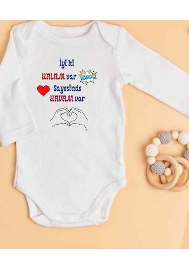 Lupi İsimli Zıbın Yazılı Bebek Zıbın Fil Dişi-kahve Beyaz